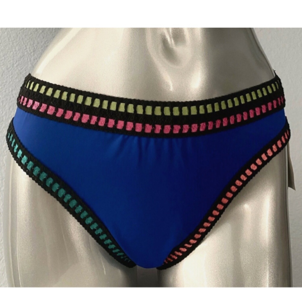 La Blanca Nwt LB7BT93 Apollo Blue Threading Along Hipster Brief Bikini Bottom 14